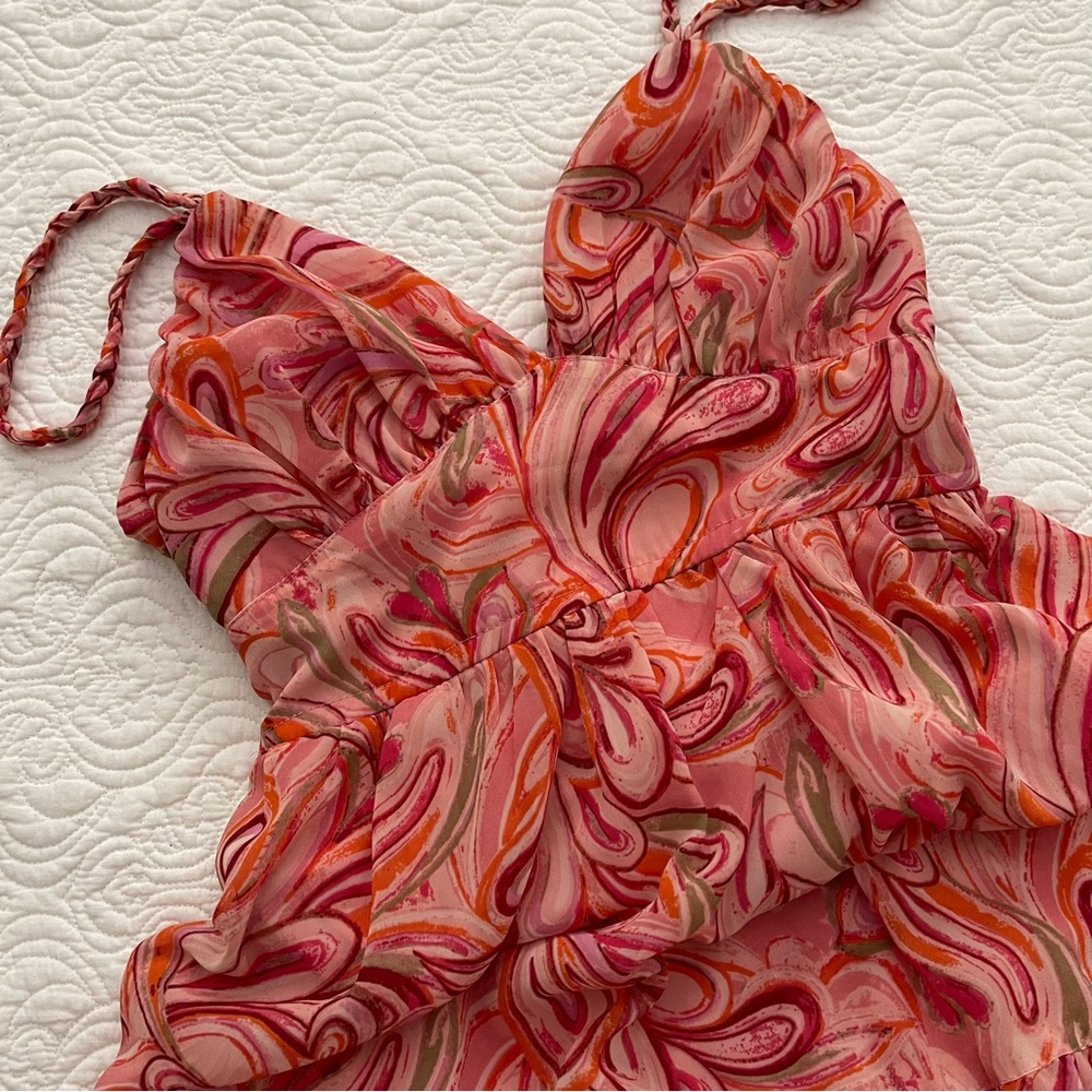 Jessica Simpson Women’s Halter Tiered Maxi Dress Size S - Picture 5 of 13